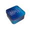 Drukte de vlek Blauwe Kleur Vierkante Tincontainers met Aangepast Ontwerp leverancier