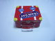 Het rode Geschilderde Vierkante Tincontainers/Blik van het Metaaltin voor Schoonheidsmiddel leverancier