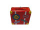 Het rode Geschilderde Vierkante Tincontainers/Blik van het Metaaltin voor Schoonheidsmiddel leverancier