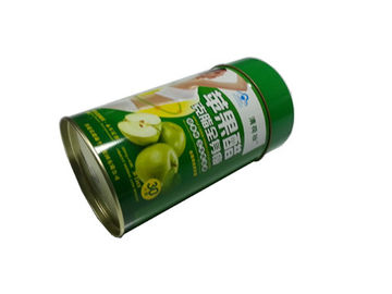 China Het Voedsel van het metaaltin de Groene Ronde van de Verpakkingscontainer met Deksel/Dekking leverancier