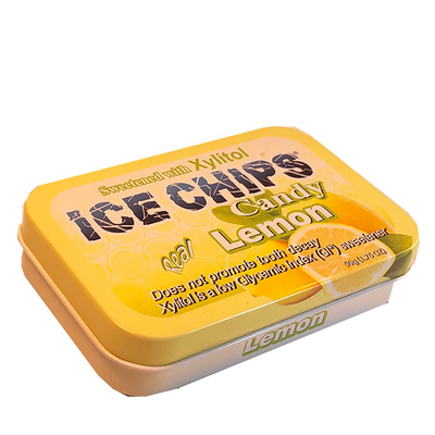 De Container 4C van Tin Box Ice Chip Tin van de voedselrang drukte Klein Munttin met Scharnier leverancier