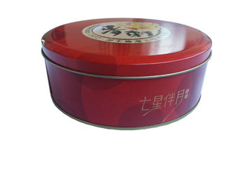 China Het Koekjesdozen van het cilindertin, de Rode Containers van het Metaaltin voor Koffie fabriek